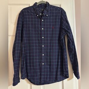 Polo by Ralph Lauren Navy Plaid Button-Down Long Sleeve Shirt XL